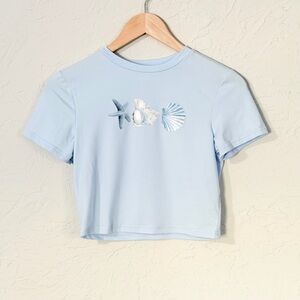 NWOT SHEIN Teen Seashell Crop Top, 14Y